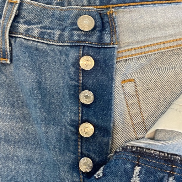 Levis Premium Wedgie 31 Straight Jeans Women's Big E denim Button Fly - Picture 4 of 9